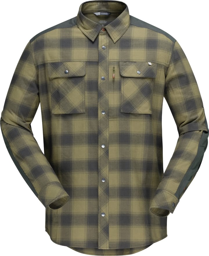 Norrøna Svalbard Flannel Shirt (M) Olive Drab/Slate Grey Norrøna