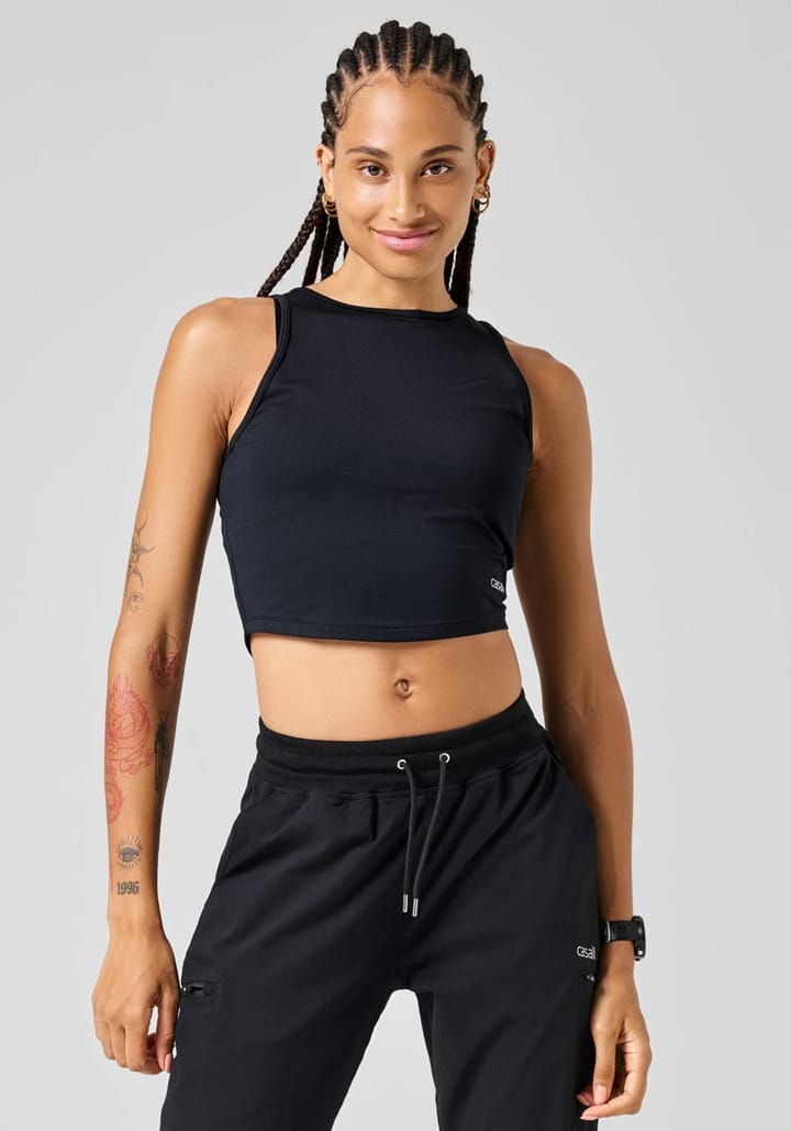 Casall Laser Mesh Crop Top Black Casall Casall Laser Mesh Crop Top Black Casall