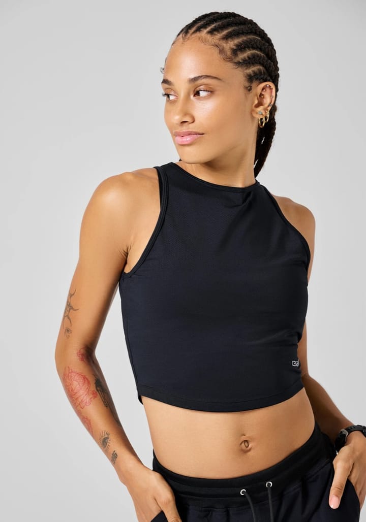 Casall Laser Mesh Crop Top Black Casall Casall Laser Mesh Crop Top Black Casall