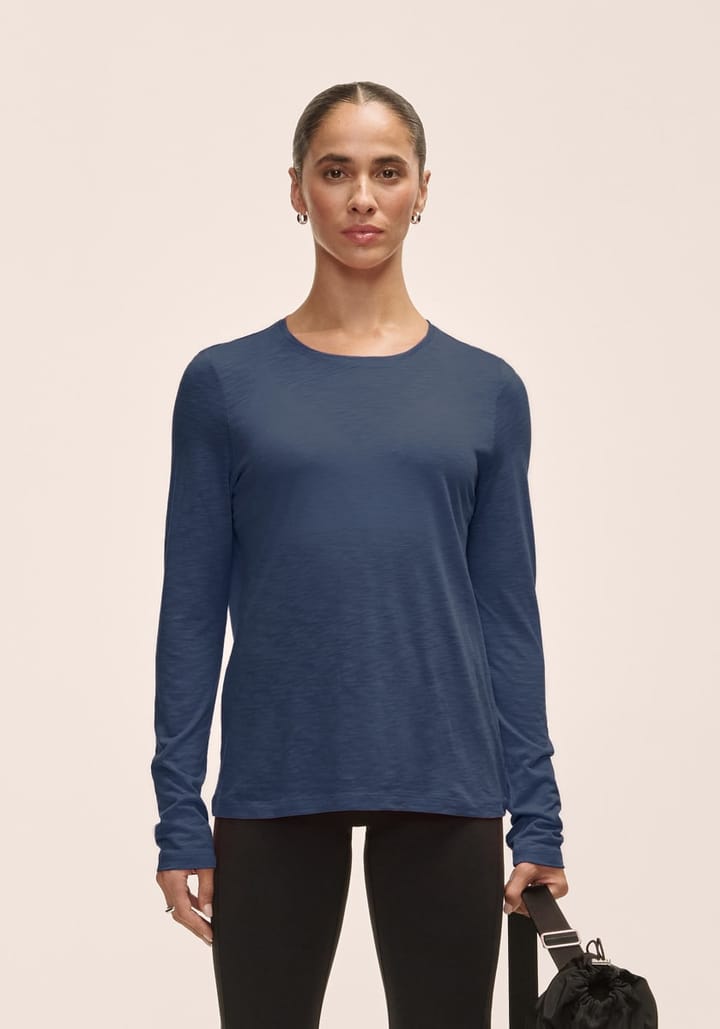 Casall Women's Soft Texture Long Sleeve Blue Shadow Casall Casall Women's Soft Texture Long Sleeve Blue Shadow Casall