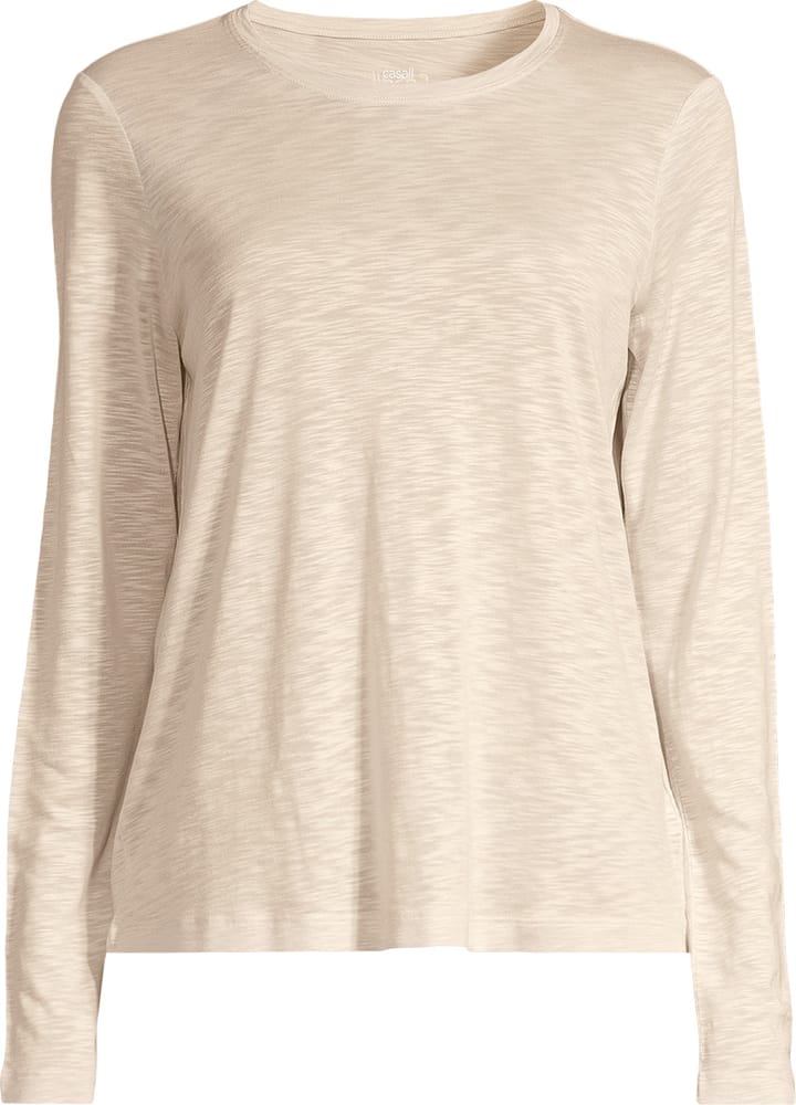 Casall Women's Soft Texture Long Sleeve Ecru Casall