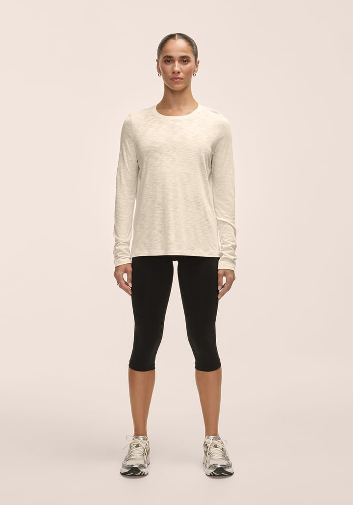 Casall Women's Soft Texture Long Sleeve Ecru Casall Casall Women's Soft Texture Long Sleeve Ecru Casall