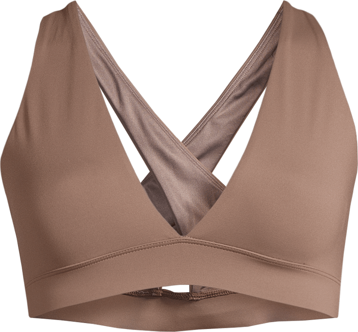 Casall Women's V-Neck Crossback Bikini Top Warm Khaki Casall