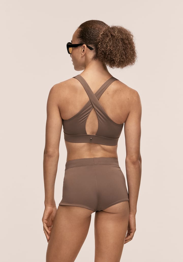 Casall Women's V-Neck Crossback Bikini Top Warm Khaki Casall