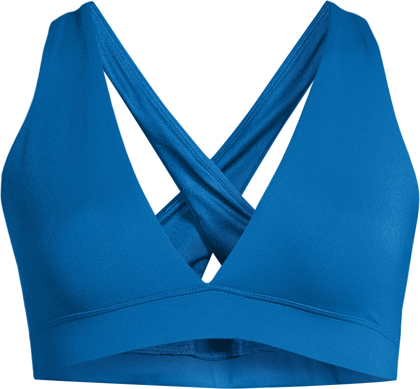 Casall Women's V-Neck Crossback Bikini Top Blue Teel