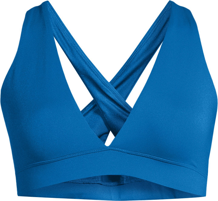 Casall Women's V-Neck Crossback Bikini Top Blue Teel Casall