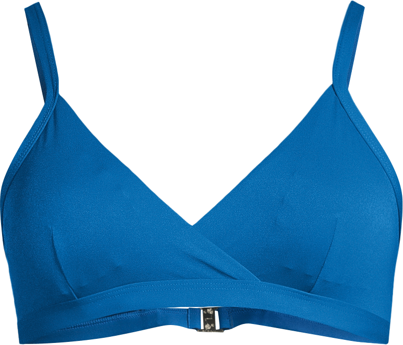 Casall Women's Overlap Bikini Top Blue Teel