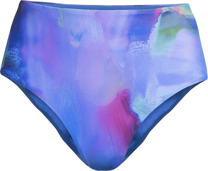 Casall Women's High Waist Printed Bikini Bottom Blue Nostalgia Casall