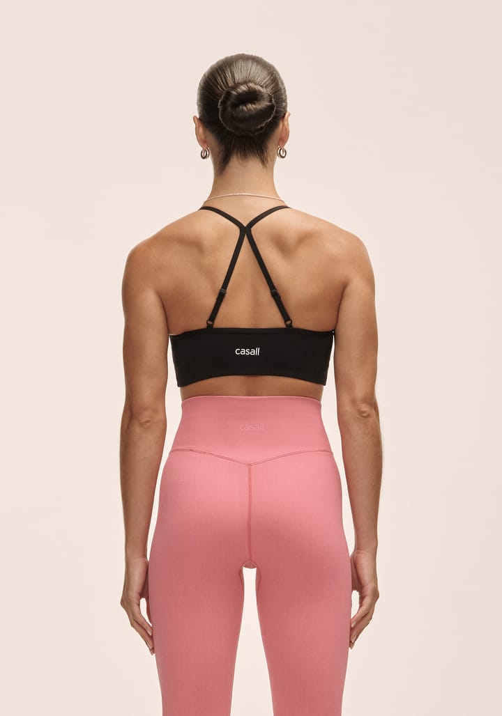 Casall Women's Sleek Strappy Sports Bra Black Casall Casall Women's Sleek Strappy Sports Bra Black Casall