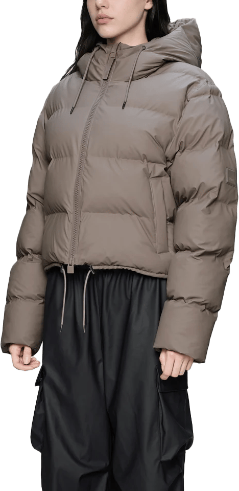 Rains Women's Alta Short Puffer Jacket Cinder Rains
