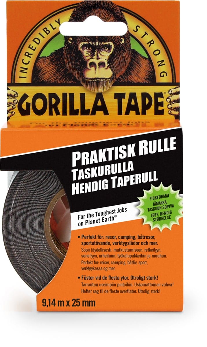 Gorilla Tape Handy Roll Black Gorilla