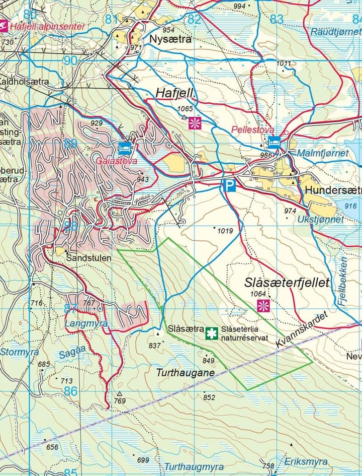 Nordeca Øyer - Lillehammer 1:50 000 Turkart Ugland IT