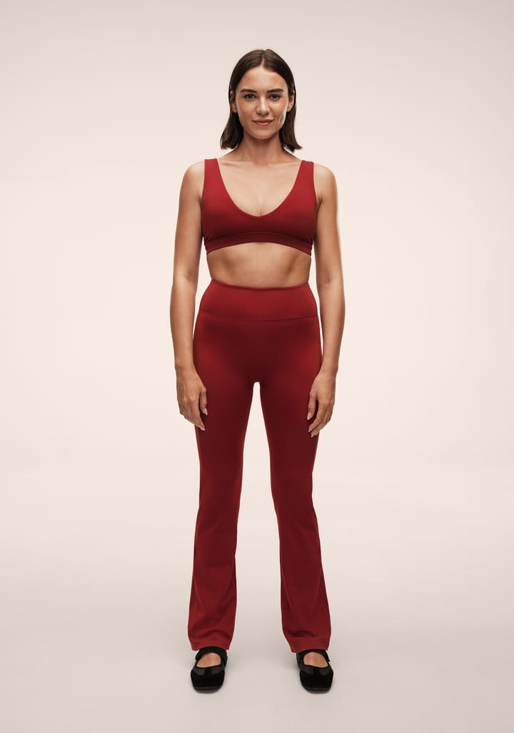 Casall Women's Soft Touch Flared Pants Maroon Red Casall