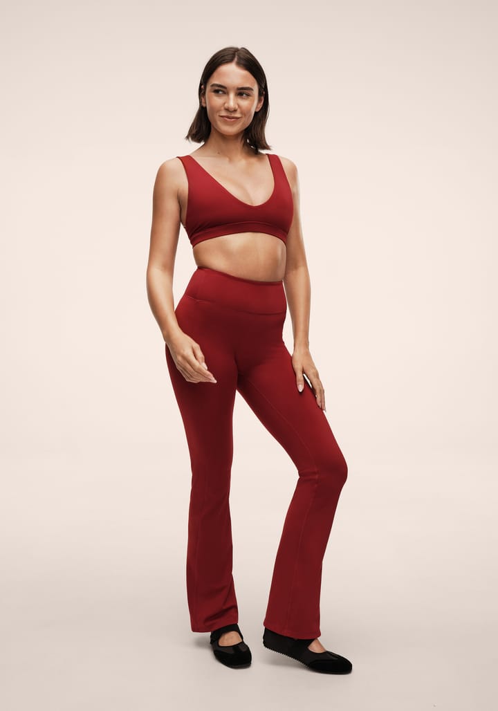 Casall Women's Soft Touch Flared Pants Maroon Red Casall