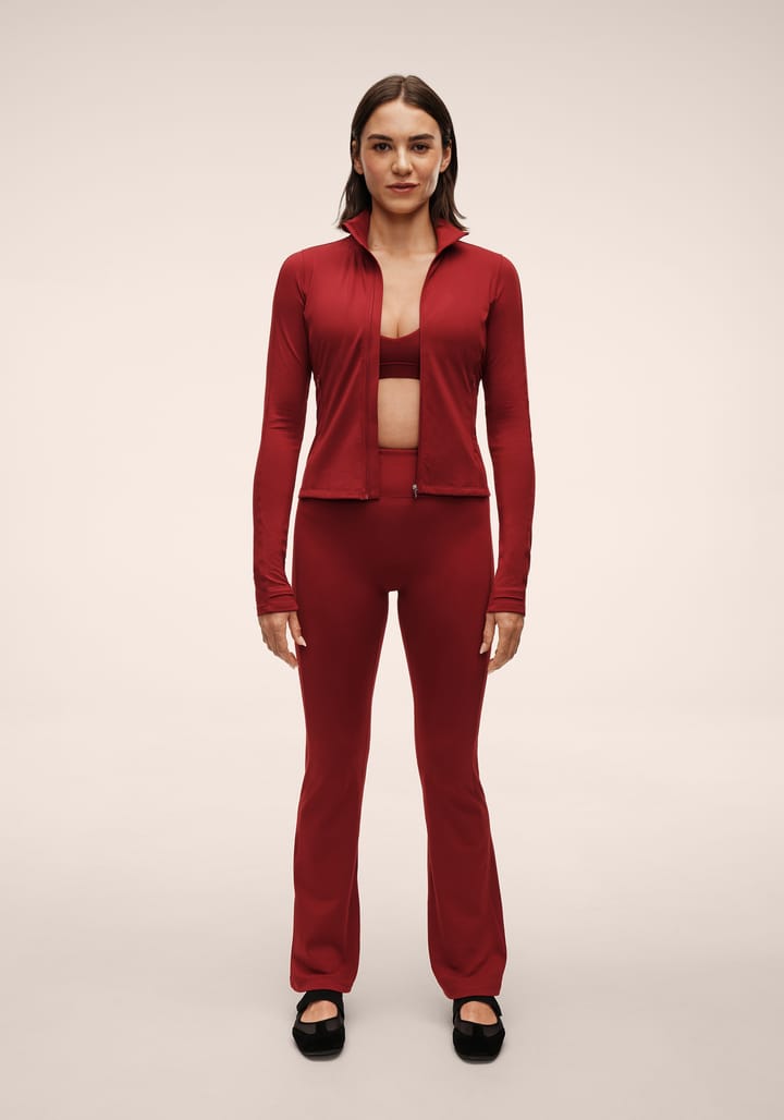Casall Women's Soft Touch Flared Pants Maroon Red Casall
