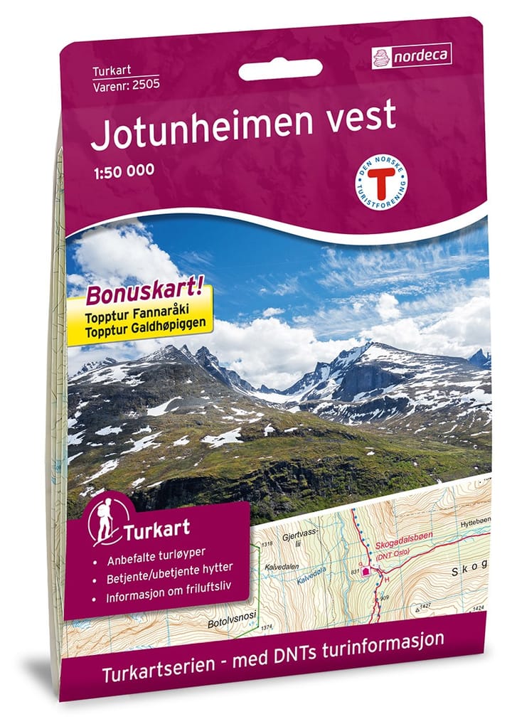 Nordeca Jotunheimen Vest 1:50.000 DNT Turkart Ugland IT