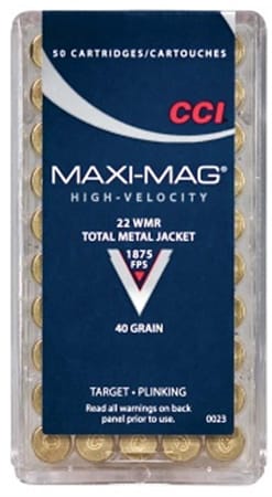 CCI Cci 22 Wmr Maxi-Mag 40gr Hs Solid 50-Pack CCI CCI Cci 22 Wmr Maxi-Mag 40gr Hs Solid 50-Pack CCI