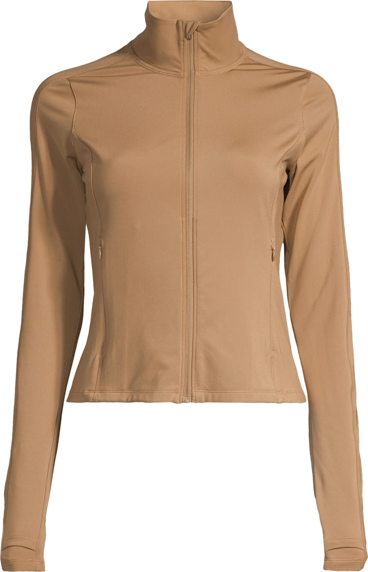 Casall Women's Soft Touch Zip Jacket Light Khaki Casall