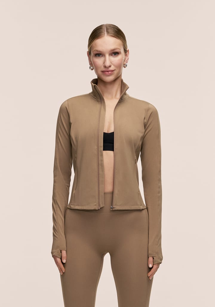 Casall Women's Soft Touch Zip Jacket Light Khaki Casall