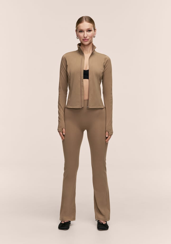 Casall Women's Soft Touch Zip Jacket Light Khaki Casall