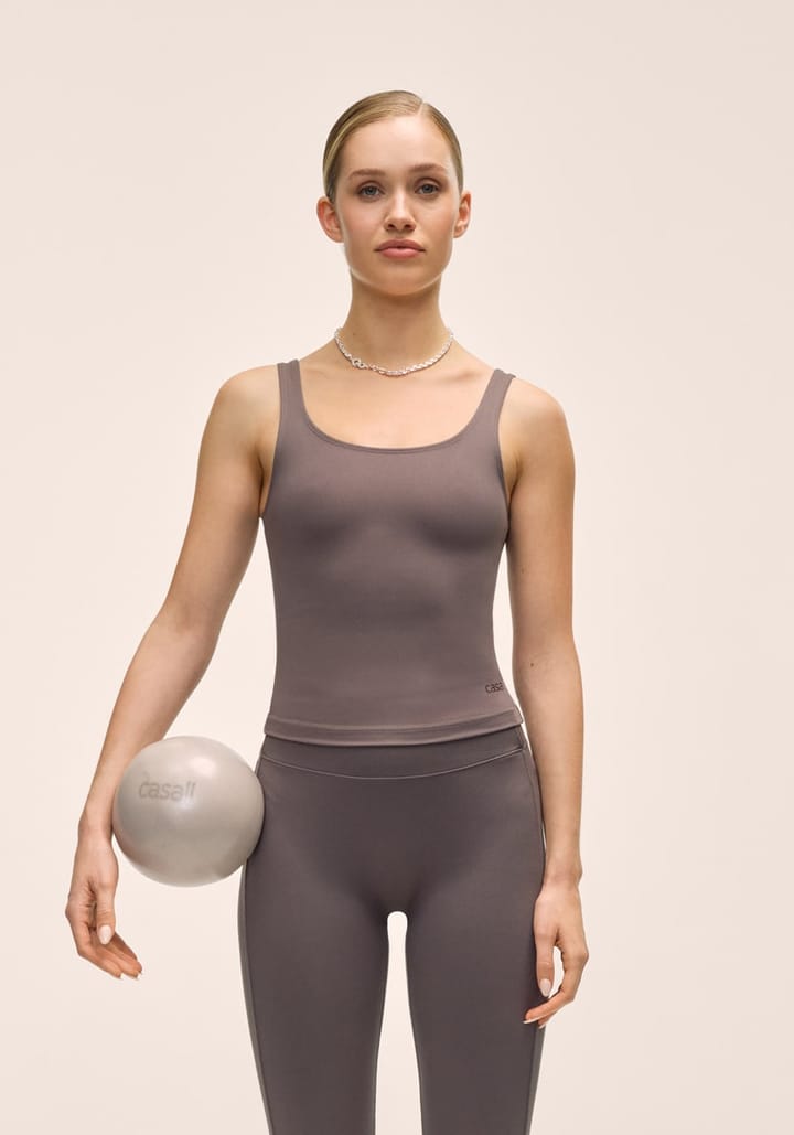 Casall Scoop Tank Dk Grey Casall Casall Scoop Tank Dk Grey Casall