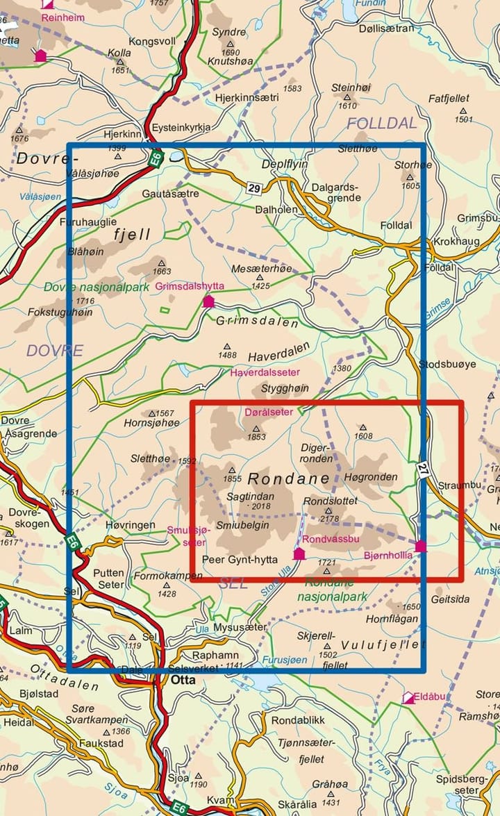 Nordeca Rondane Nord 1:50 000 Turkart Ugland IT