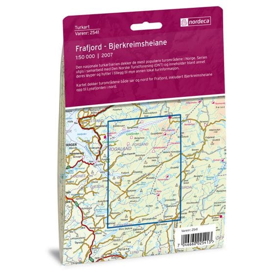 Nordeca Frafjord-Bjerkreimsheiane Turkart 1:25 000 Nordeca