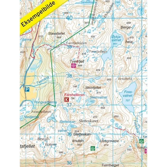 Nordeca Frafjord-Bjerkreimsheiane Turkart 1:25 000 Nordeca