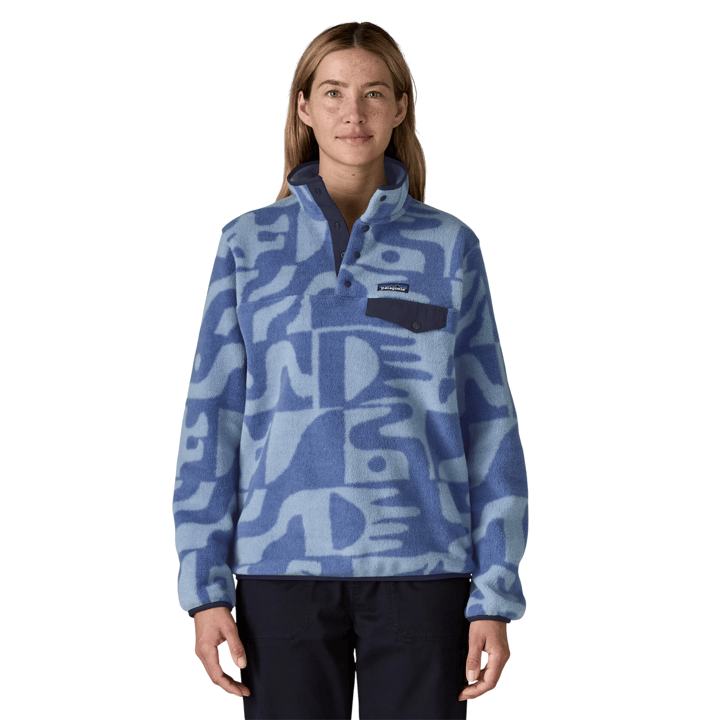 Patagonia W'S Lightweight Synchilla Snap-T Fleece Pullover Flow: Dyno White Patagonia