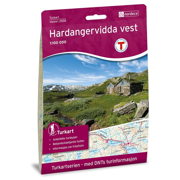 Nordeca Hardangervidda Vest 1:100 000 Turkart Ugland IT