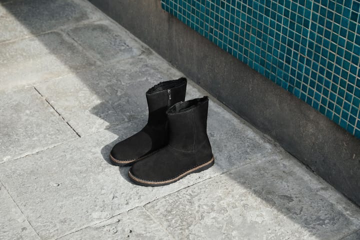 Birkenstock Women's Uppsala Zip Shearling Leve R Black Birkenstock