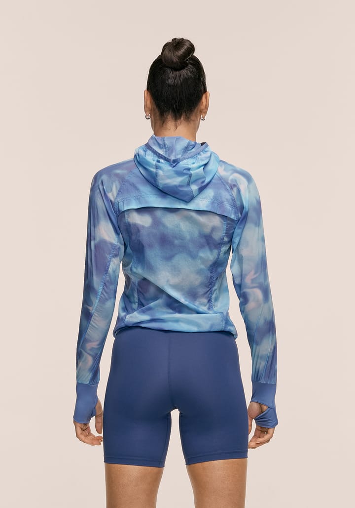 Casall Women's Breeze Printed Running Jacket Breeze Blue Shadow Casall