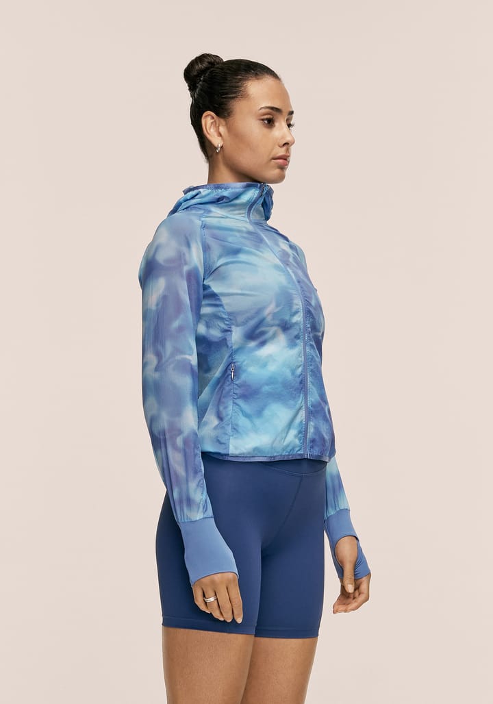 Casall Women's Breeze Printed Running Jacket Breeze Blue Shadow Casall