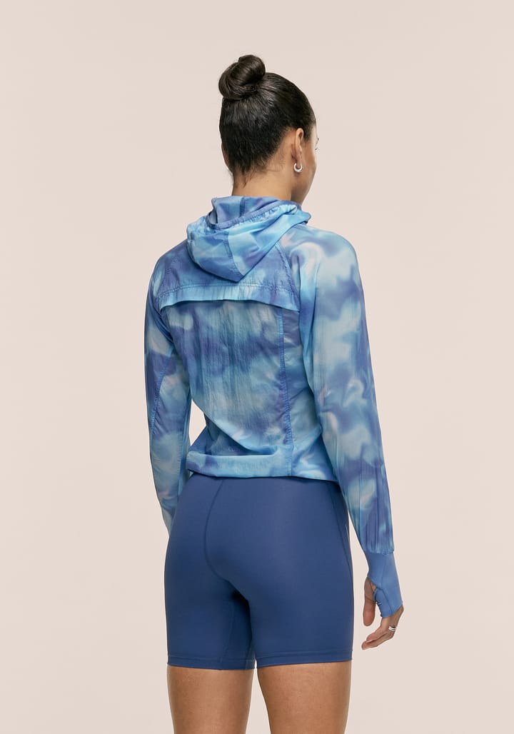 Casall Women's Breeze Printed Running Jacket Breeze Blue Shadow Casall