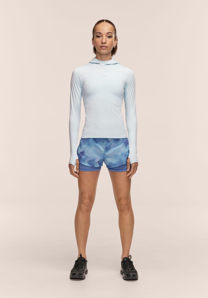 Casall Women's Breeze Printed Running Shorts Breeze Blue Shadow Casall