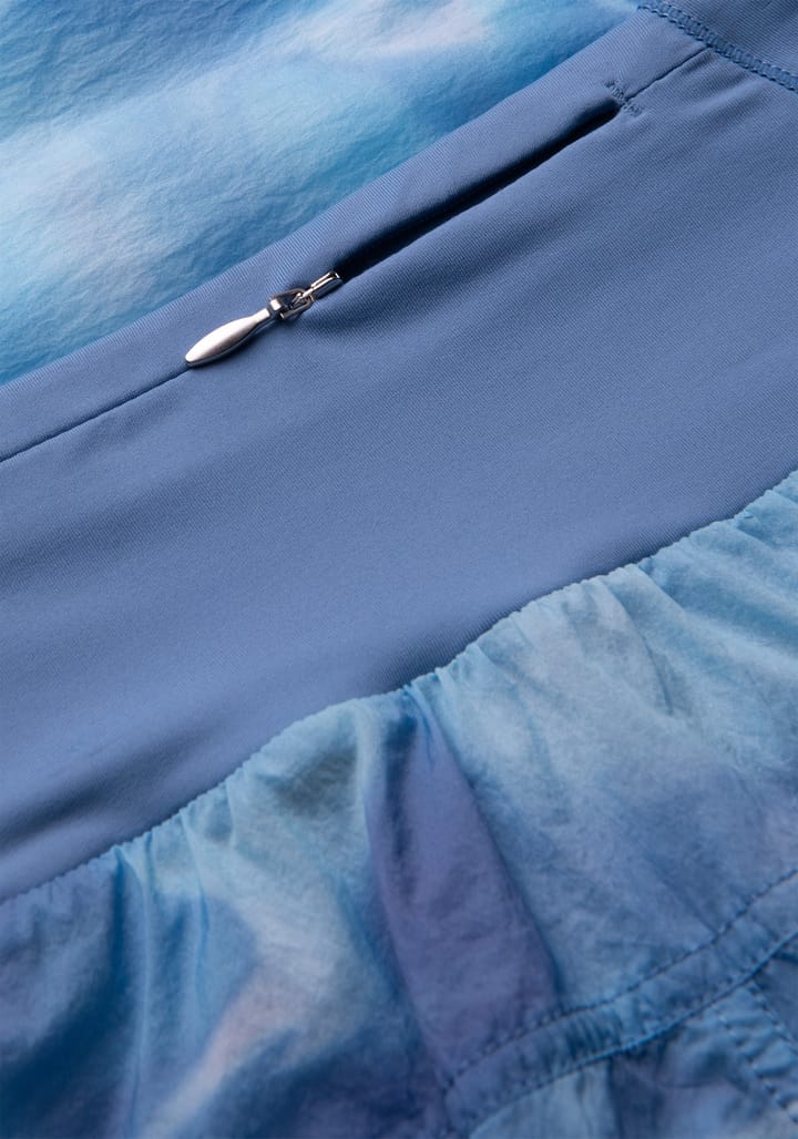 Casall Women's Breeze Printed Running Shorts Breeze Blue Shadow Casall