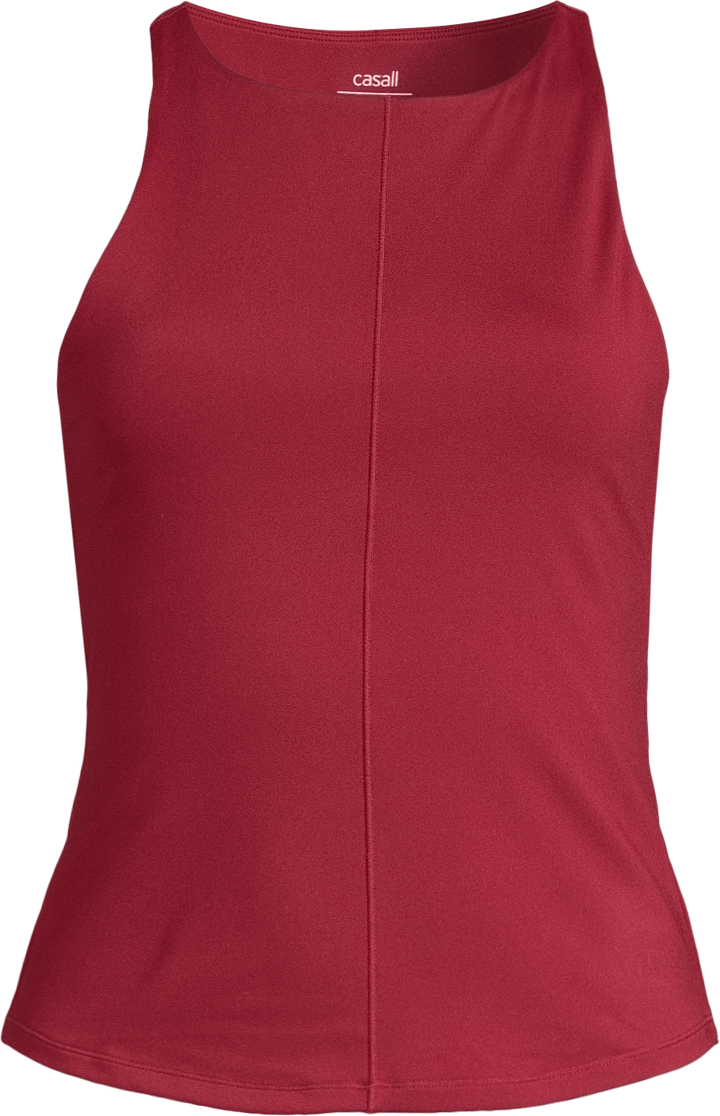 Casall Women's Soft Touch Built-In-Bra Tank Maroon Red Casall