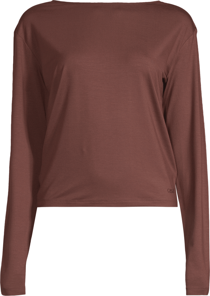 Casall Women's Delight Drapey Long Sleeve Dark Brown Casall