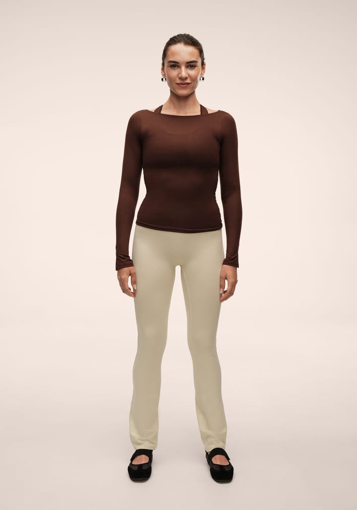 Casall Women's Delight Drapey Long Sleeve Dark Brown Casall