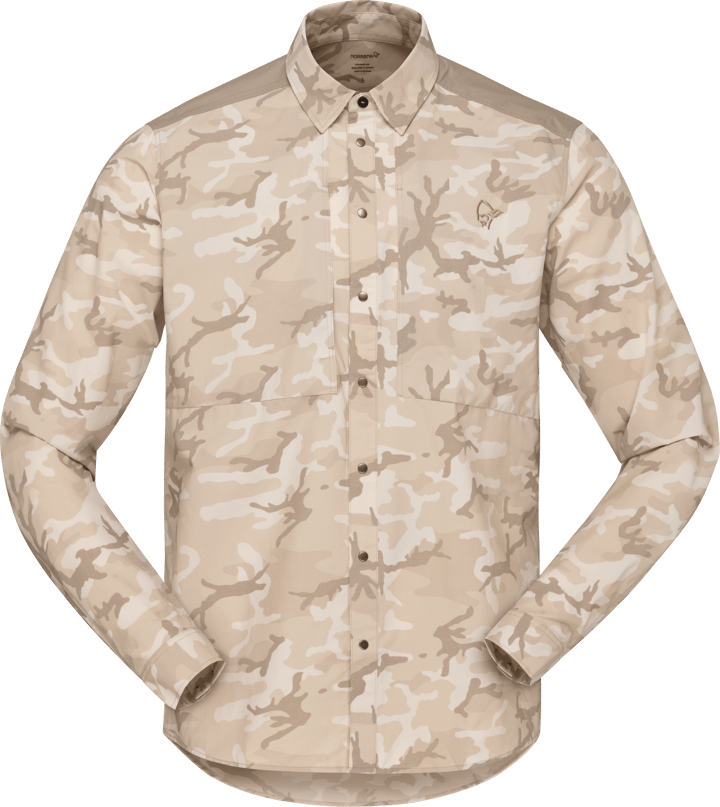 Norrøna Men's Femund Light Shirt Beige Camo Norrøna