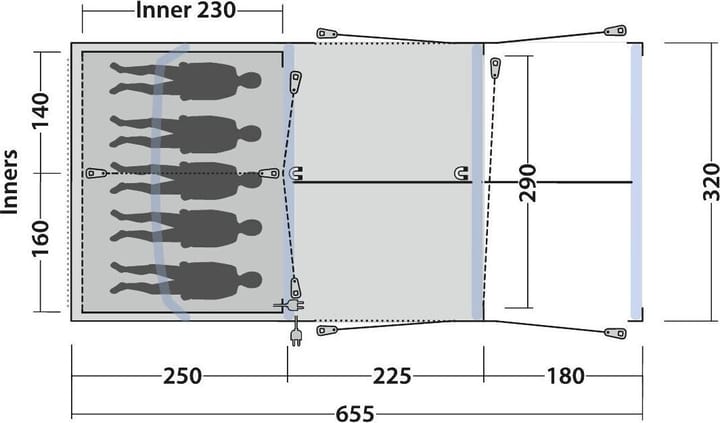 Outwell Iowa 5 Air Green Outwell