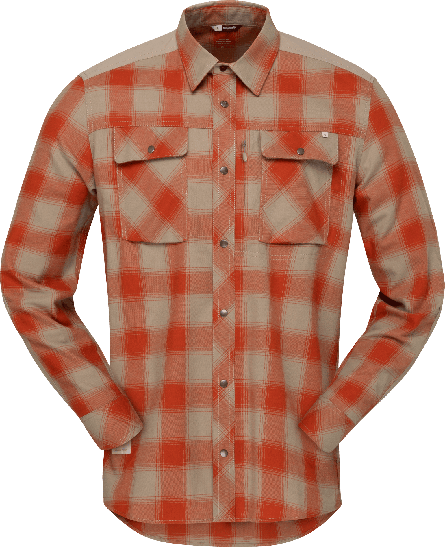 Norrøna Men's Femund Flannel Shirt Pureed Pumpkin