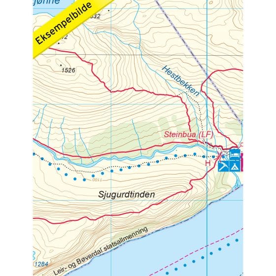 Nordeca Besseggen 1:25 000 Turkart Nordeca