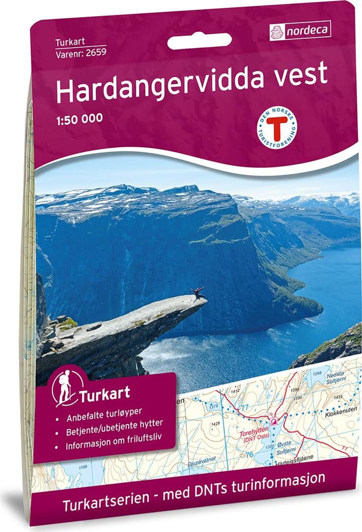 Nordeca Turkart Hardangervidda vest 1:50 000 Turkart Nordeca