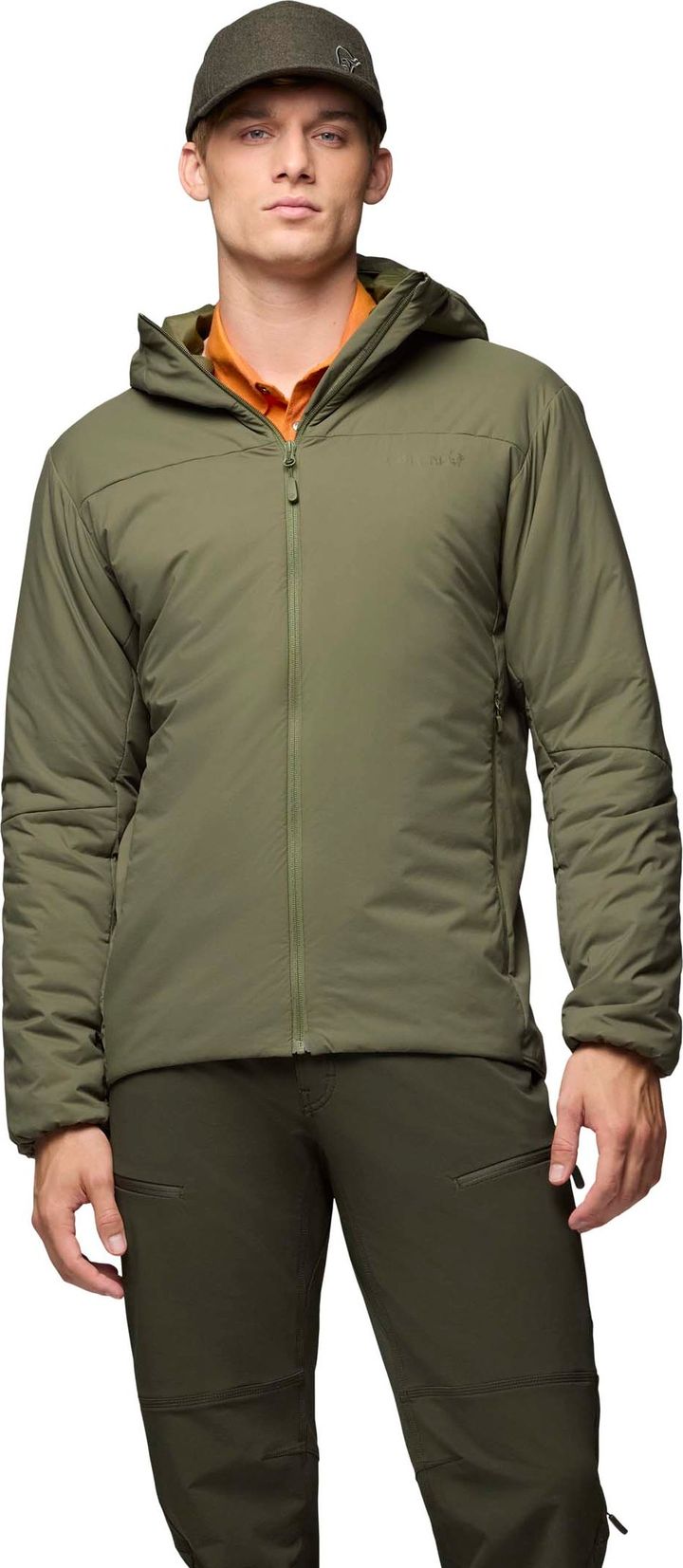 Norrøna Men's Femund Thermo60 Zip Hood Olive Night Norrøna