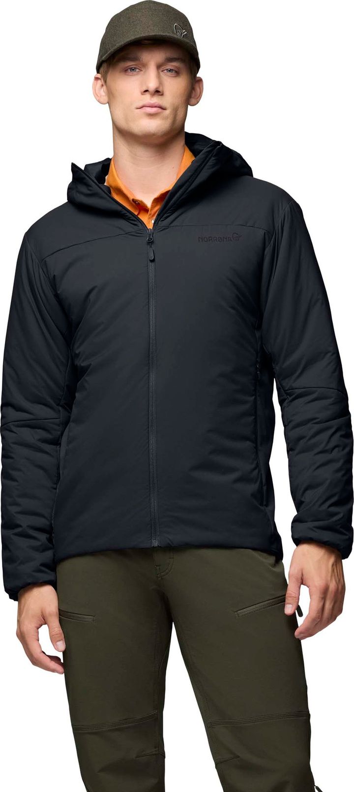 Norrøna Men's Femund Thermo60 Zip Hood Caviar Black Norrøna