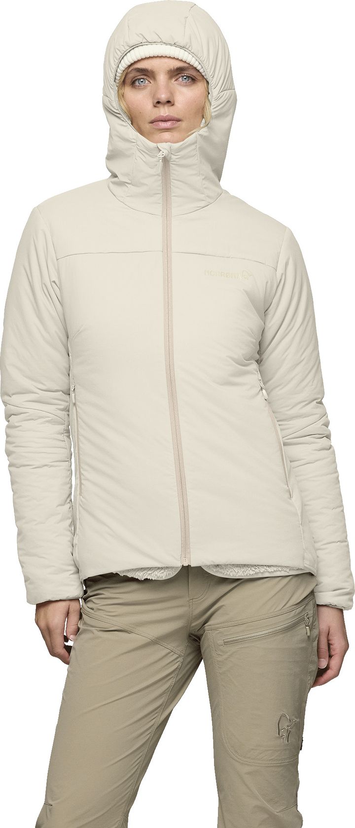 Norrøna Womens' Femund Thermo60 Zip Hood Oatmeal Norrøna