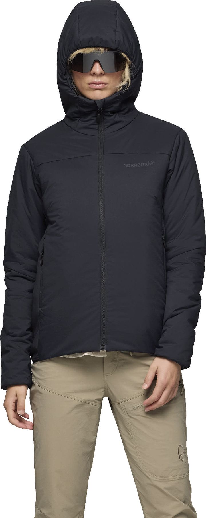 Norrøna Womens' Femund Thermo60 Zip Hood Caviar Black Norrøna