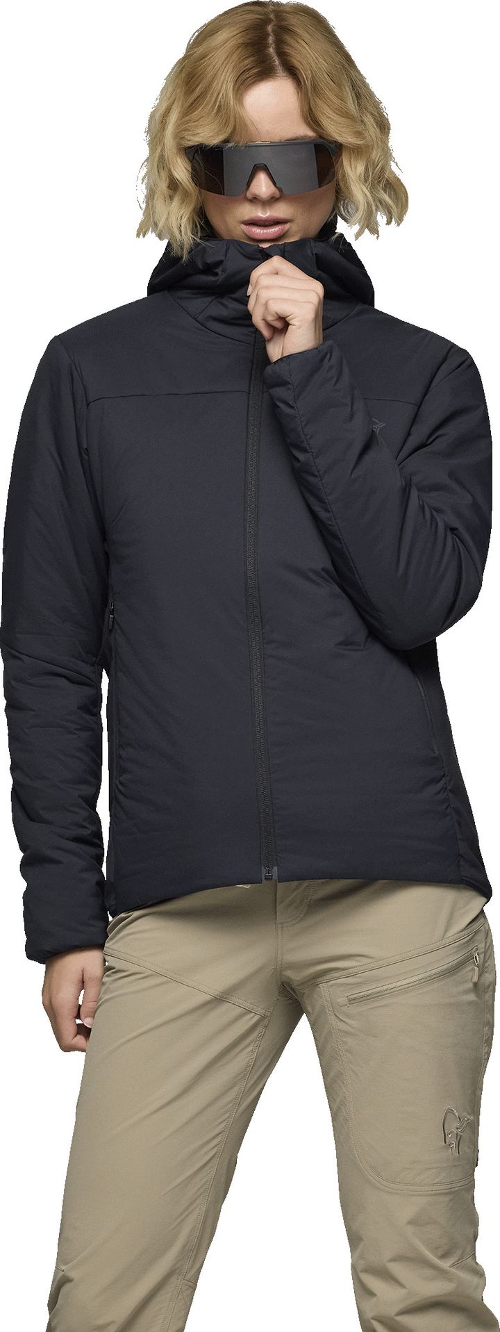 Norrøna Womens' Femund Thermo60 Zip Hood Caviar Black Norrøna