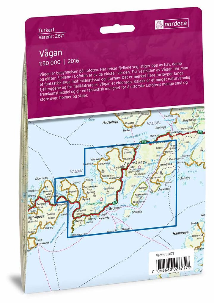 Nordeca Vågan 1:50 000 Turkart Ugland IT